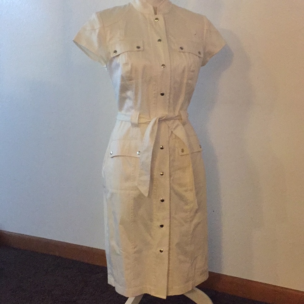 White Calvin Klein dress